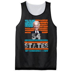 We Went To 54 States, Funny President Biden Gaff Mesh Reversible Basketball Jersey Tank