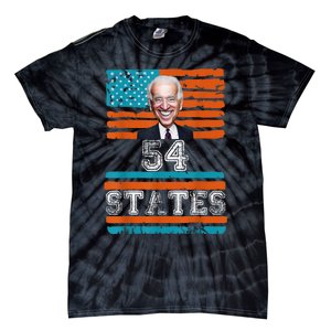 We Went To 54 States, Funny President Biden Gaff Tie-Dye T-Shirt