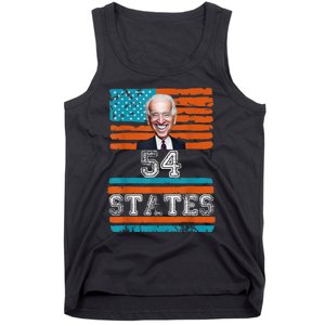 We Went To 54 States, Funny President Biden Gaff Tank Top