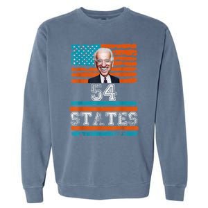 We Went To 54 States, Funny President Biden Gaff Garment-Dyed Sweatshirt