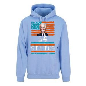 We Went To 54 States, Funny President Biden Gaff Unisex Surf Hoodie