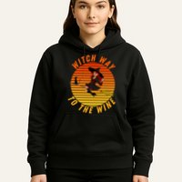 Witch Way To The Wine Halloween Drinking For Wiccan Witches Funny Witch & Wine Hoodie