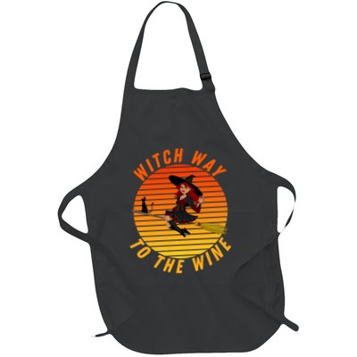 Witch Way To The Wine Halloween Drinking For Wiccan Witches Funny Witch & Wine Apron