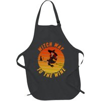 Witch Way To The Wine Halloween Drinking For Wiccan Witches Funny Witch & Wine Apron