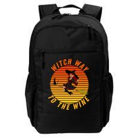 Witch Way To The Wine Halloween Drinking For Wiccan Witches Funny Witch & Wine Backpack
