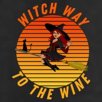 Witch Way To The Wine Halloween Drinking For Wiccan Witches Funny Witch & Wine 25L Jumbo Tote