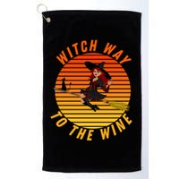 Witch Way To The Wine Halloween Drinking For Wiccan Witches Funny Witch & Wine Golf Towel