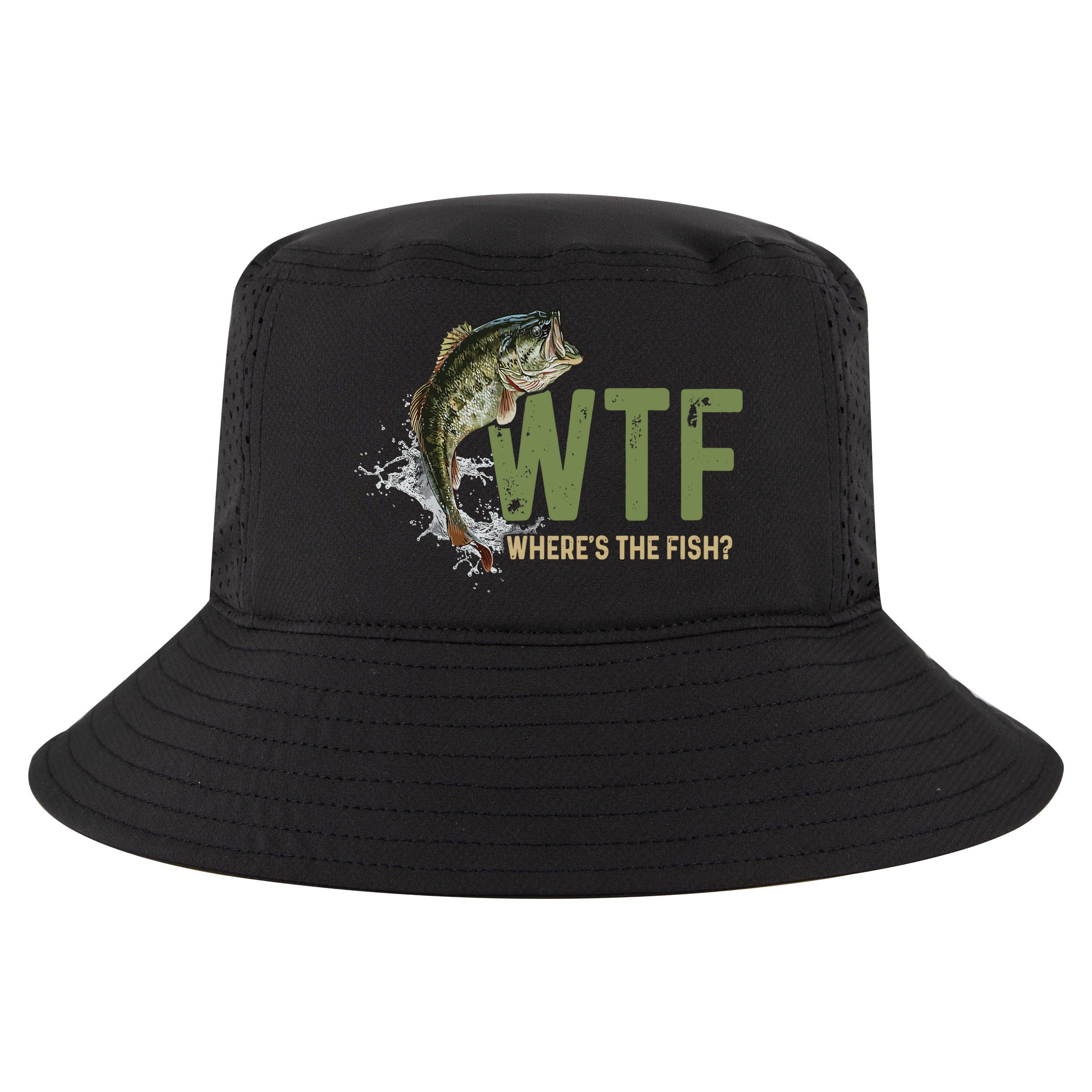 Wtf WhereS The Fish Cool Comfort Performance Bucket Hat