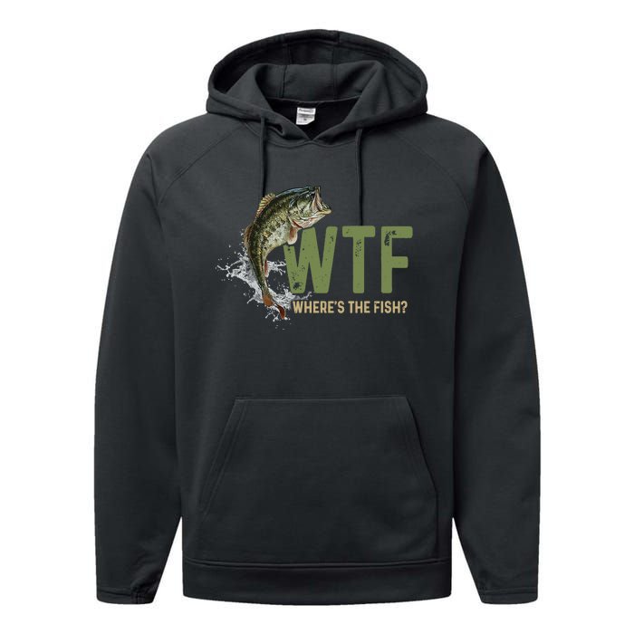 Wtf WhereS The Fish Performance Fleece Hoodie