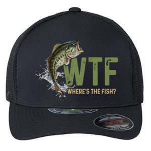 Wtf WhereS The Fish Flexfit Unipanel Trucker Cap