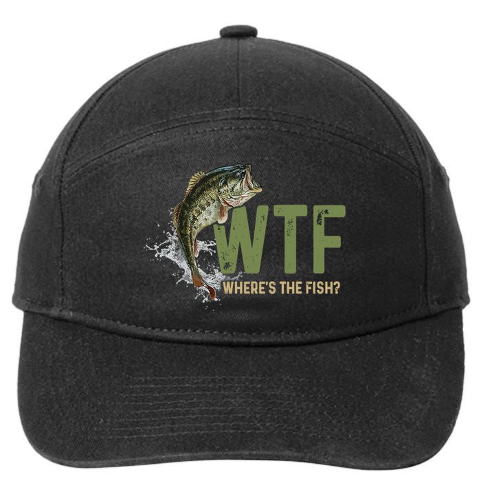 Wtf WhereS The Fish 7-Panel Snapback Hat