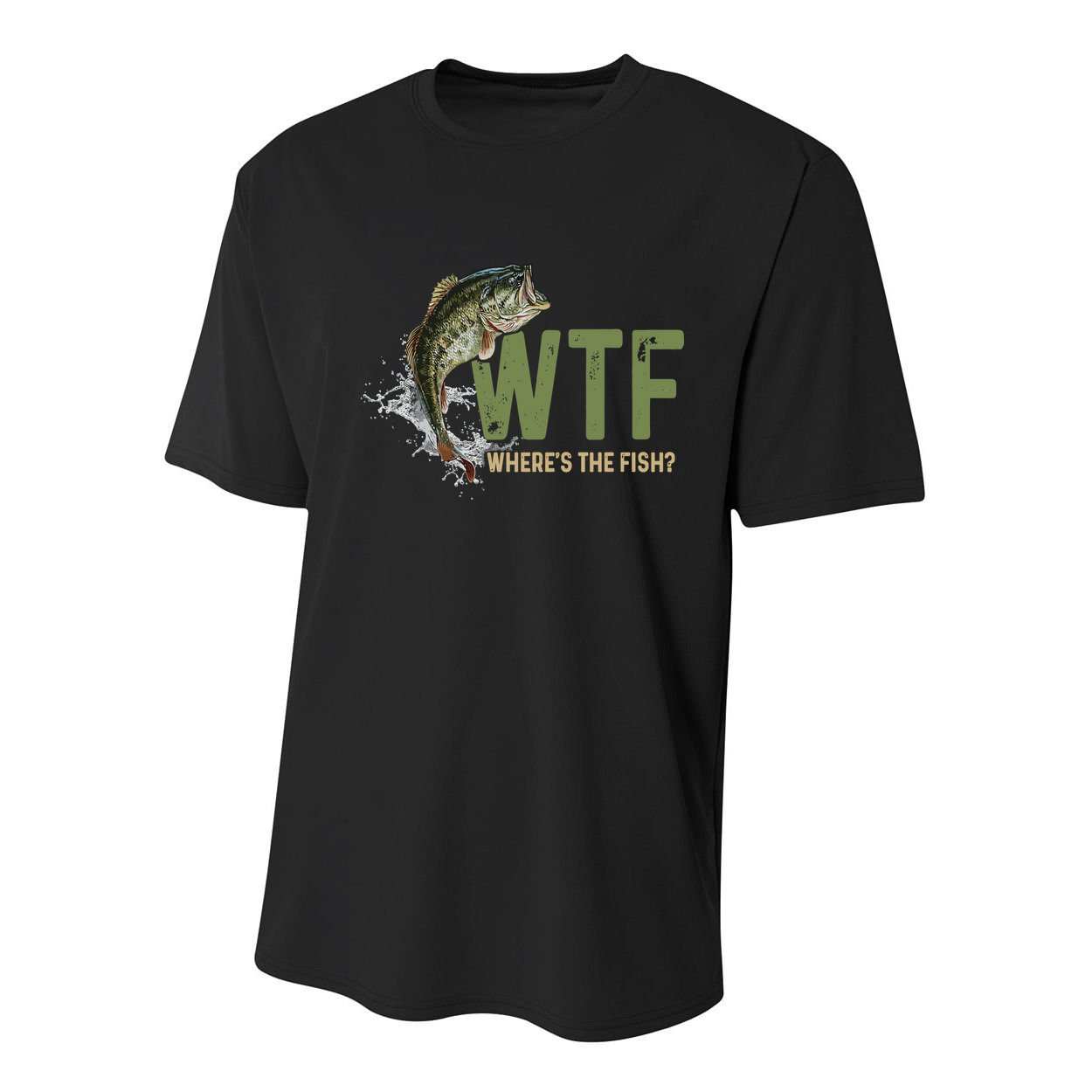 Wtf WhereS The Fish Youth Performance Sprint T-Shirt