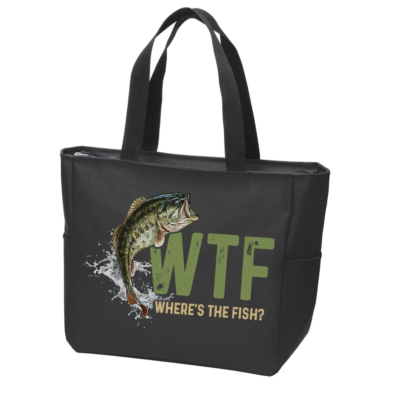 Wtf WhereS The Fish Zip Tote Bag