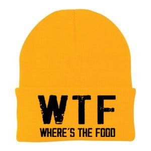 Wtf Wheres The Food Funny Food Enthusiasts Gift Knit Cap Winter Beanie