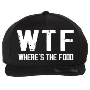 Wtf Wheres The Food Funny Food Enthusiasts Gift Wool Snapback Cap