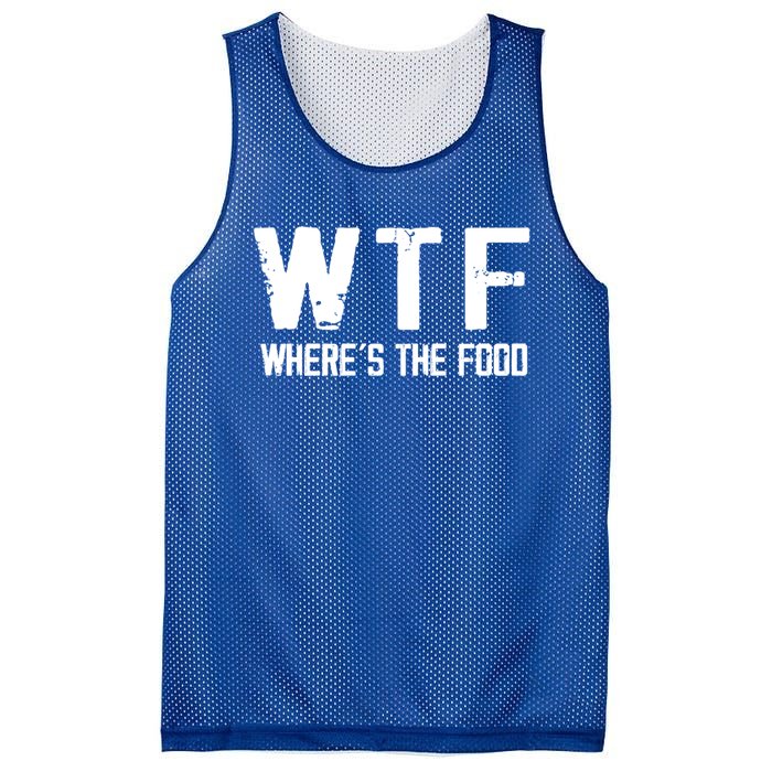 Wtf Wheres The Food Funny Food Enthusiasts Gift Mesh Reversible Basketball Jersey Tank