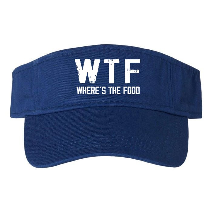 Wtf Wheres The Food Funny Food Enthusiasts Gift Valucap Bio-Washed Visor