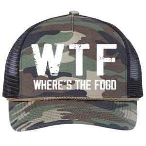 Wtf Wheres The Food Funny Food Enthusiasts Gift Retro Rope Trucker Hat Cap