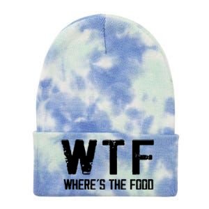 Wtf Wheres The Food Funny Food Enthusiasts Gift Tie Dye 12in Knit Beanie