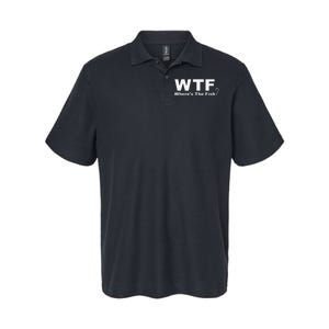 WTF Wheres The Fish Funny Fishing Softstyle Adult Sport Polo