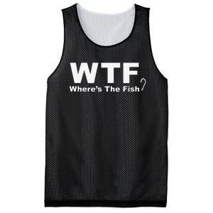 WTF Wheres The Fish Funny Fishing Mesh Reversible Basketball Jersey Tank