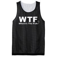 WTF Wheres The Fish Funny Fishing Mesh Reversible Basketball Jersey Tank