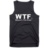 WTF Wheres The Fish Funny Fishing Tank Top