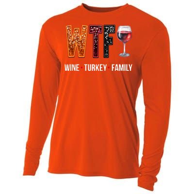 Wtf Wine Turkey Family Thanksgiving Cooling Performance Long Sleeve Crew