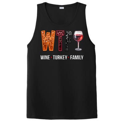 Wtf Wine Turkey Family Thanksgiving PosiCharge Competitor Tank