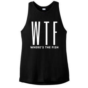 WTF Where's The Fish Ladies PosiCharge Tri-Blend Wicking Tank