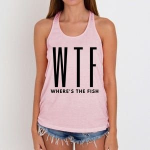 WTF Where's The Fish Women's Knotted Racerback Tank