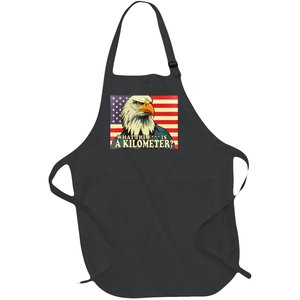 WTF What The Fuck Is A Kilometer George Washington July 4th Full-Length Apron With Pockets