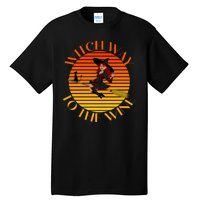 Witch Way To The Wine Funny Witch & Wine Halloween Drinking For Wiccan Witches Tall T-Shirt