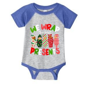 We Wrap The Best Presents L&D NICU Mother Baby Xmas Nurse  Infant Baby Jersey Bodysuit