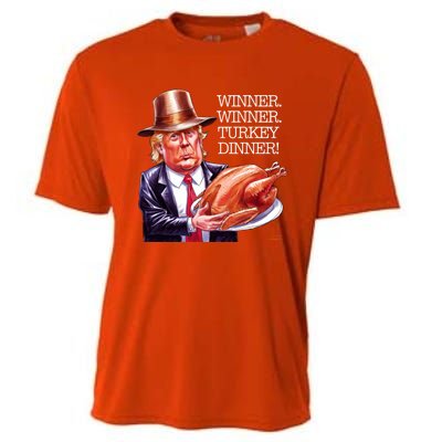 Winner Winner Turkey Dinner Thanksgiving Humor Cooling Performance Crew T-Shirt