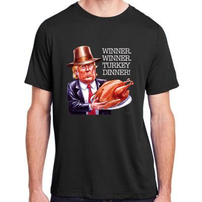 Winner Winner Turkey Dinner Thanksgiving Humor Adult ChromaSoft Performance T-Shirt