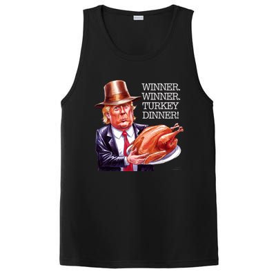 Winner Winner Turkey Dinner Thanksgiving Humor PosiCharge Competitor Tank