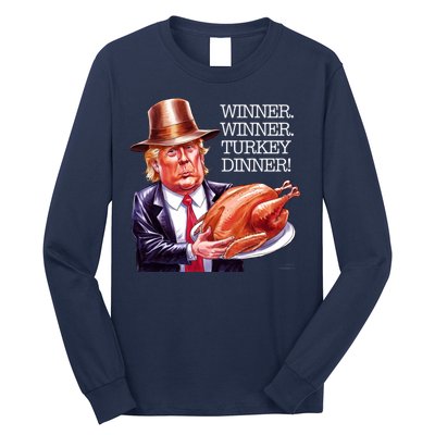 Winner Winner Turkey Dinner Thanksgiving Humor Long Sleeve Shirt