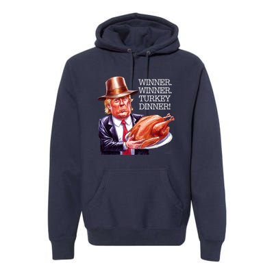 Winner Winner Turkey Dinner Thanksgiving Humor Premium Hoodie