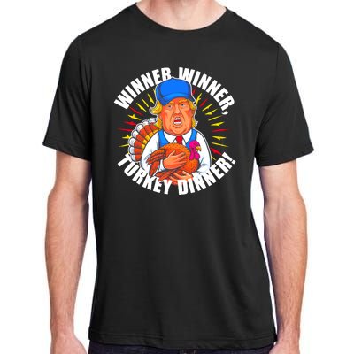 Winner Winner Turkey Dinner Funny Trump Thanksgiving Adult ChromaSoft Performance T-Shirt