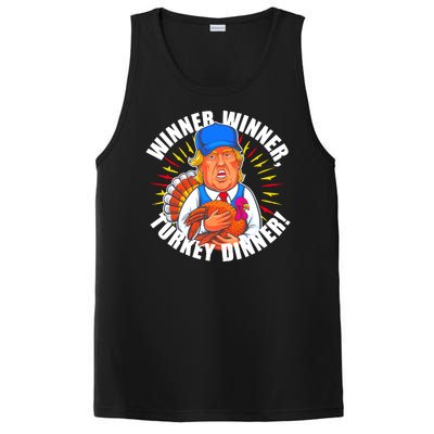 Winner Winner Turkey Dinner Funny Trump Thanksgiving PosiCharge Competitor Tank