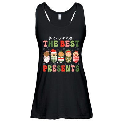 We Wrap The Best Presents Nicu Nurse Mother Baby Christmas Ladies Essential Flowy Tank