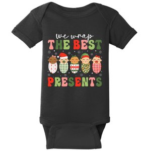 We Wrap The Best Presents Nicu Nurse Mother Baby Christmas Baby Bodysuit