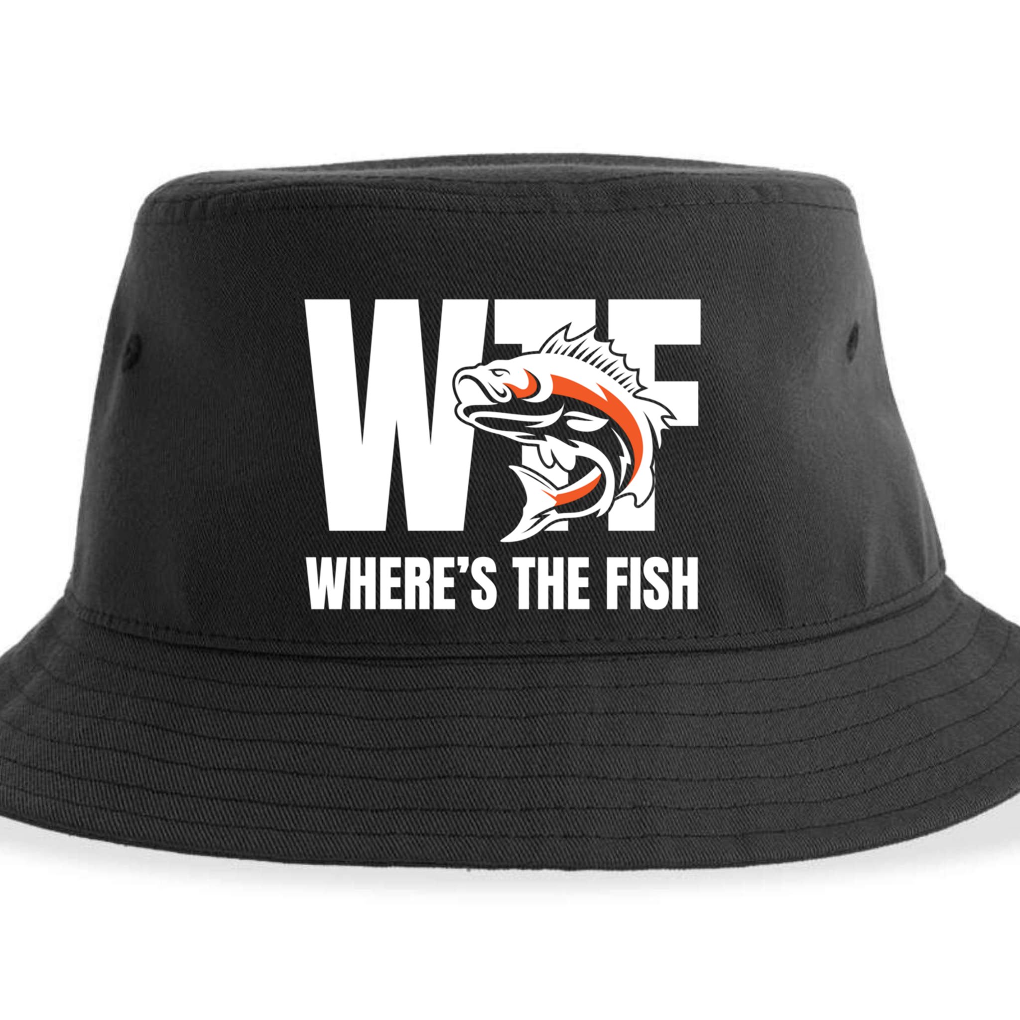 Wtf WhereS The Fish S Funny Fishing Funny Gift Fathers Day Cool Gift Sustainable Bucket Hat