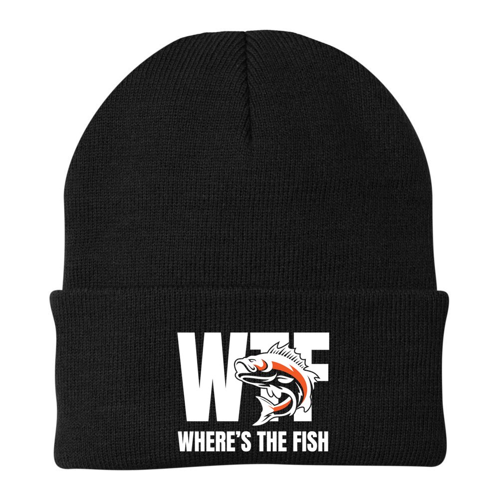 Wtf WhereS The Fish S Funny Fishing Funny Gift Fathers Day Cool Gift Beanie
