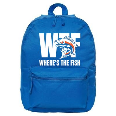 Wtf WhereS The Fish S Funny Fishing Funny Gift Fathers Day Cool Gift 16 in Basic Backpack