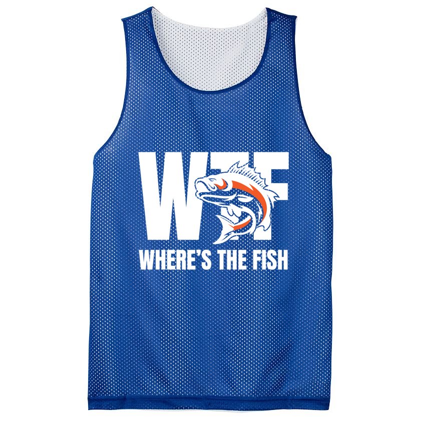 Wtf WhereS The Fish S Funny Fishing Funny Gift Fathers Day Cool Gift Mesh Reversible Basketball Jersey Tank