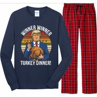 Winner Winner Turkey Dinner Humor Funny Trump Thanksgiving Long Sleeve Pajama Set