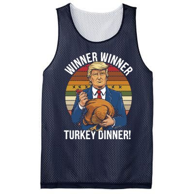 Winner Winner Turkey Dinner Humor Funny Trump Thanksgiving Mesh Reversible Basketball Jersey Tank