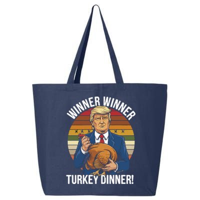 Winner Winner Turkey Dinner Humor Funny Trump Thanksgiving 25L Jumbo Tote